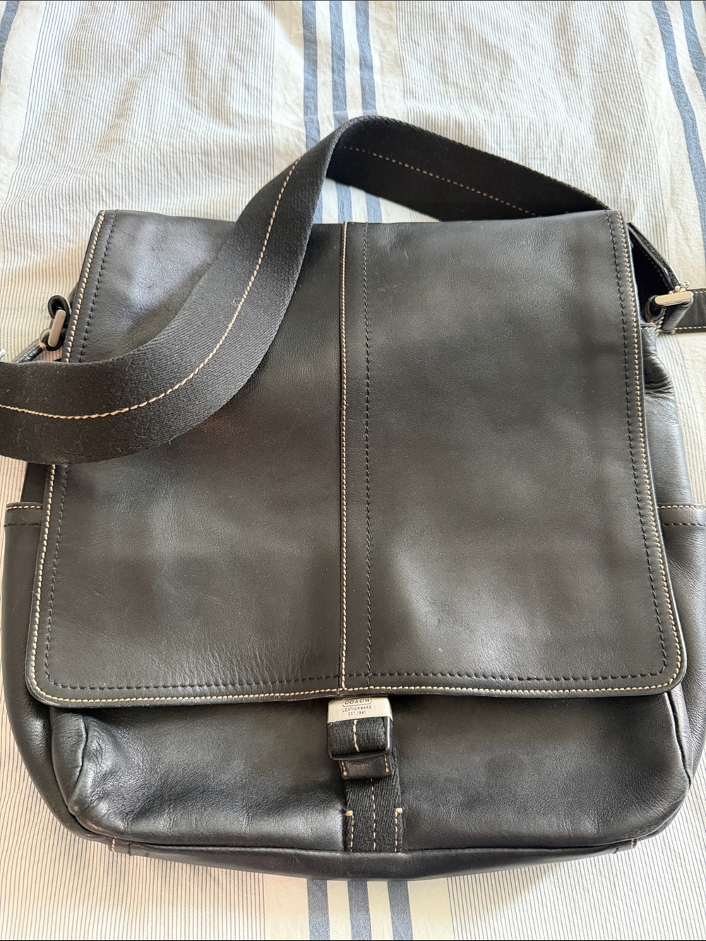 Coach leather messenger bag